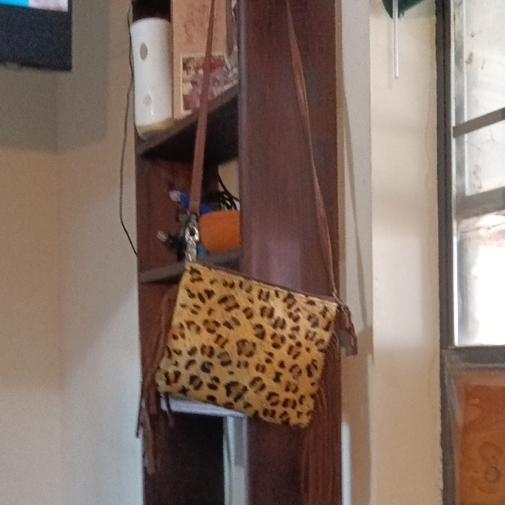 American Darling Leopard Cowhide Leather Crossbody